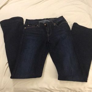 7 for all mankind bootcut dark blue jeans